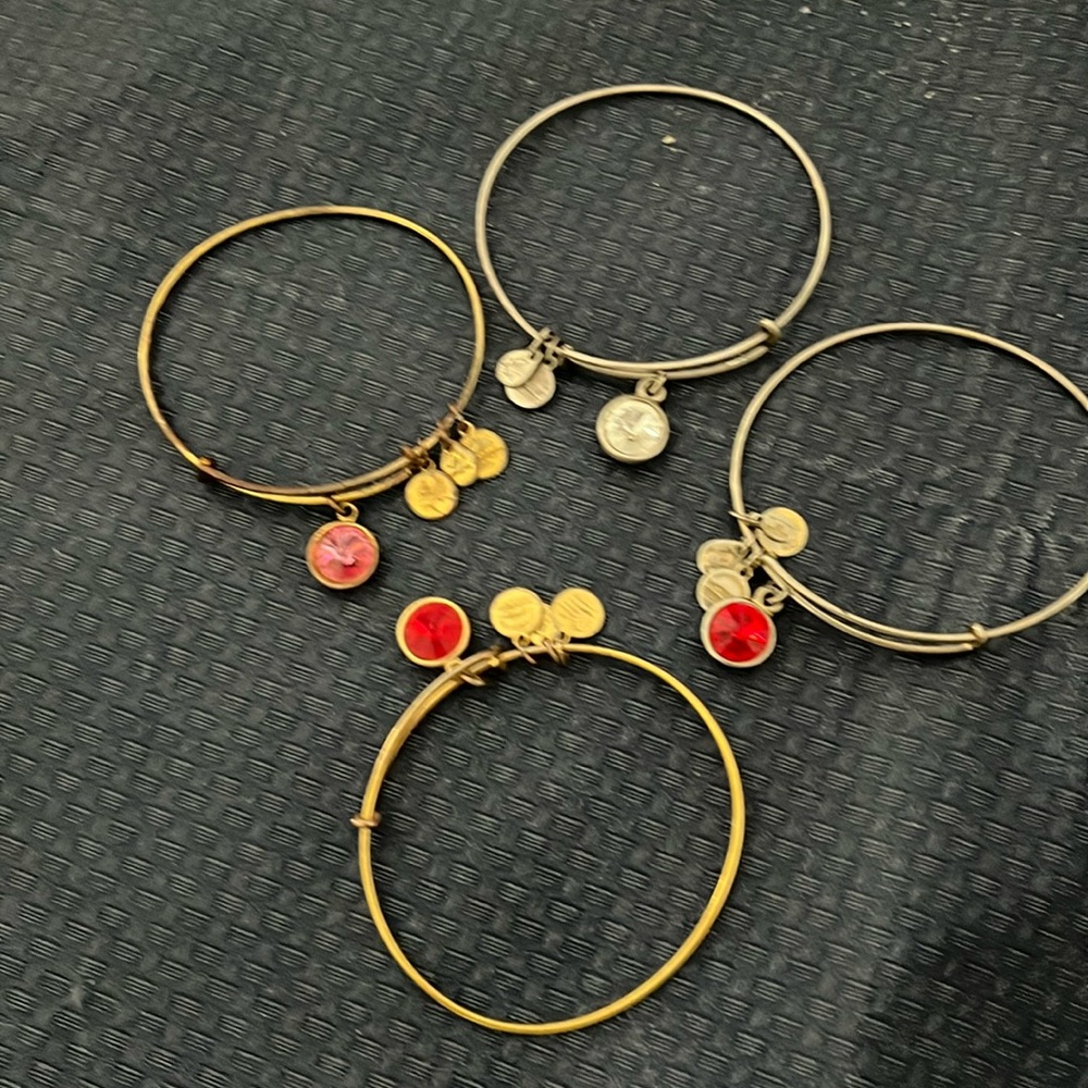 4 authentic Alex and Ani bracelets